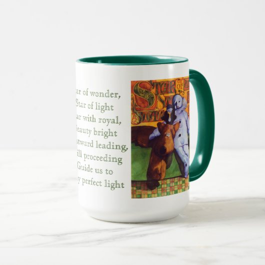 STAR OF WONDER Tall Hunter Green Combo Mok (Voorkant rechts)