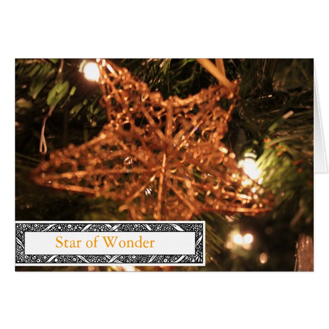STAR OFWONDER CHRISTMAS-KAARTEN (Voorkant Horizontaal)