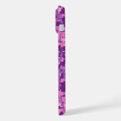 Star on Girly Hot Pink Digital Camo iPhone Hoesje (Linkerkant)