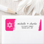 STAR OR DAVID stijlvolle penseelstreek helder heet Etiket (Insitu)