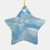 Star-Ornament "Blue Skies" Keramisch Ornament (Voorkant)