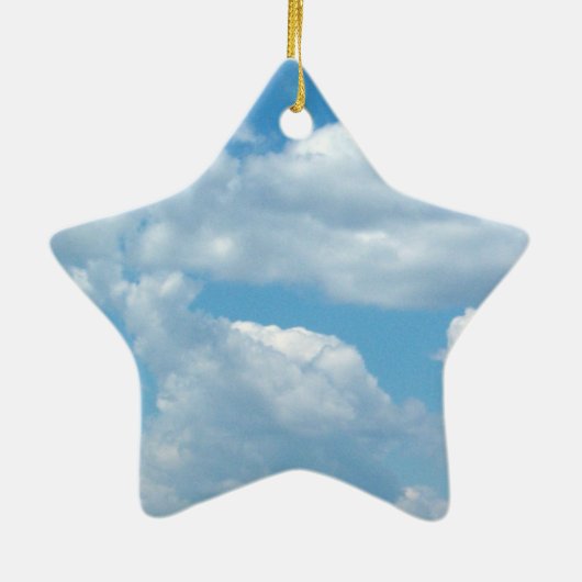 Star-Ornament "Blue Skies" Keramisch Ornament (Achterkant)