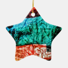 Star ornament gerecyclede kunststoffoto afdrukken
