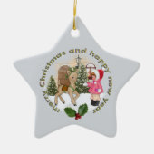  Star Ornament Girl met Speelgoed Horse Scene (Voorkant)