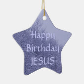 Star Ornament, Happy Birthday Jesus Keramisch Ornament (Rechts)