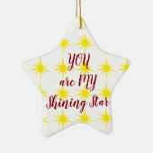 STAR ORNAMENT-****JE BENT MIJN SCHUIFSTAR**** KERAMISCH ORNAMENT (Rechts)