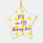 STAR ORNAMENT-****JE BENT MIJN SCHUIFSTAR**** KERAMISCH ORNAMENT (Links)