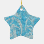 STAR-Ornament met kerstbomen Keramisch Ornament (Voorkant)