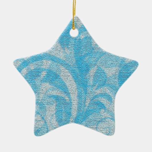 STAR-Ornament met kerstbomen Keramisch Ornament (Voorkant)