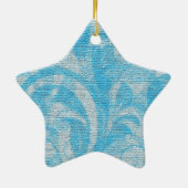 STAR-Ornament met kerstbomen Keramisch Ornament (Achterkant)