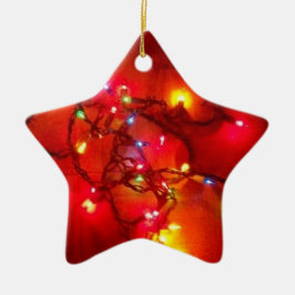 Star-Ornament met kleurloze lichten Keramisch Ornament