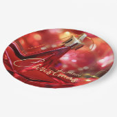 Star Ornament Vrolijk kerstfeest Papieren Bordje (Gekanteld)