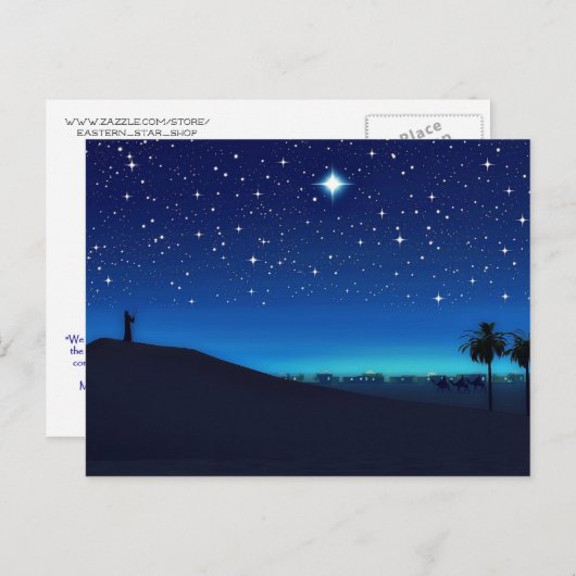 Star Over Bethlehem Briefkaart (Voorkant / Achterkant)