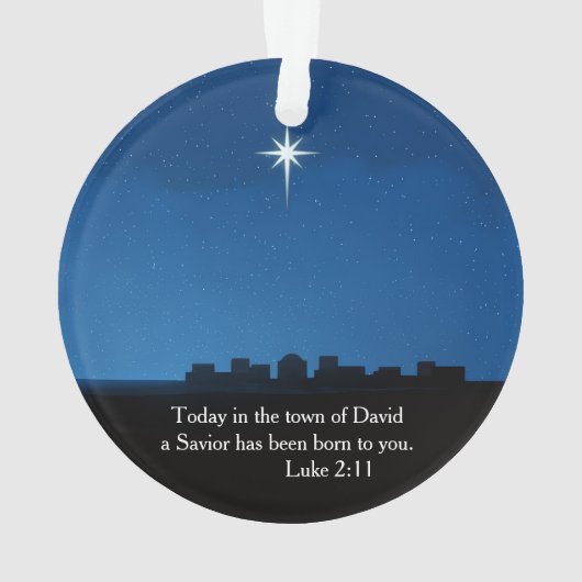 Star over Bethlehem - symbol of the birth of Jesus Ornament (achterkant)