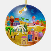 Star over Bethlehem x-mas versiering Keramisch Ornament (Voorkant)