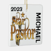 Star Pastor CUSTOM Keramisch Ornament (Rechts)