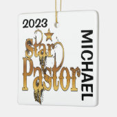 Star Pastor CUSTOM Keramisch Ornament (Links)