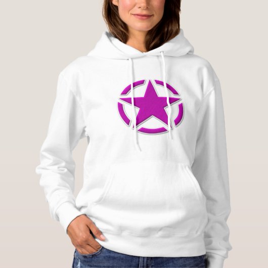 Star  patchstijl hoodie (Voorkant)