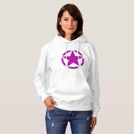 Star  patchstijl hoodie (Voorkant volledig)