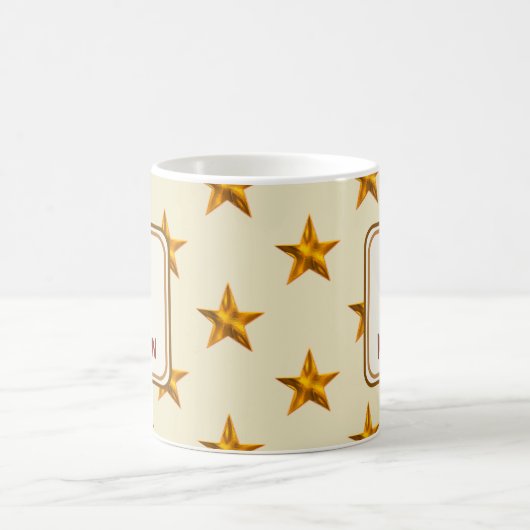 Star Patchwork Achternaam K Initiaal Monogram Koffiemok (Center)