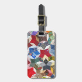 Star Patchwork Quilt  look Bagagelabel (Voorkant verticaal)