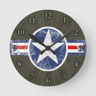 Star Patriotic Army Air Corps Ronde Klok