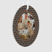 Star Patroon Foto Kerstmis Gepersonaliseerd Ornament (voorkant)