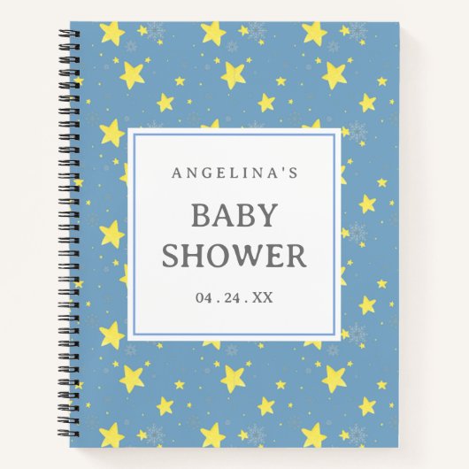 Star Pattern Baby shower Geschenklijst Notitieboek (Voorkant)