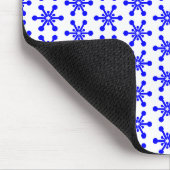 Star Pattern - Blue on White Muismat (Hoek)