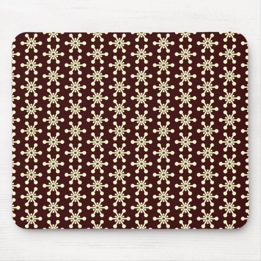 Star Pattern - Cream on Dark Brown Muismat (Voorkant)