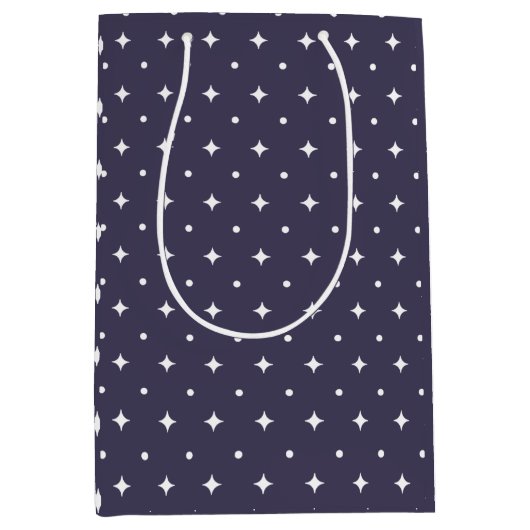 Star Pattern Gift Bags | Minimal Celestial Stars  Medium Cadeauzakje (Voorkant)