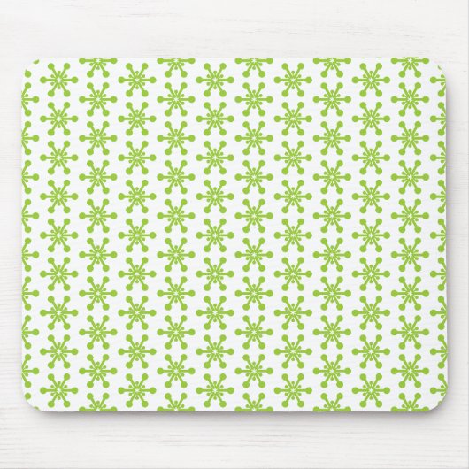 Star Pattern - Green on White Muismat (Voorkant)