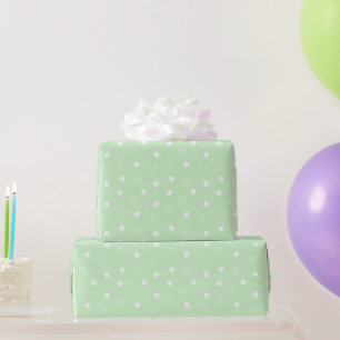 Star Pattern Green Wrapping Paper Roll Cadeaupapier