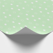 Star Pattern Green Wrapping Paper Roll Cadeaupapier (Hoek)
