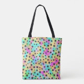 Star Pattern in 80s kleuren Tote Bag (Achterkant)