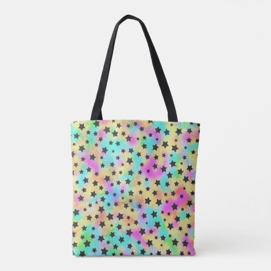 Star Pattern in 80s kleuren Tote Bag (Achterkant)