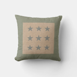 Star Pattern in Seafoam Green en Beach Blue Kussen