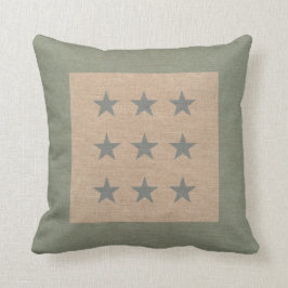 Star Pattern in Seafoam Green en Beach Blue Kussen