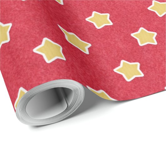 Star Pattern-Kerstfeestdag Cadeaupapier (Rol Hoek)