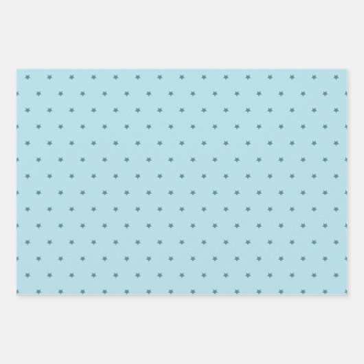 Star Pattern met Turquoise Inpakpapier Vel (Voorkant 3)