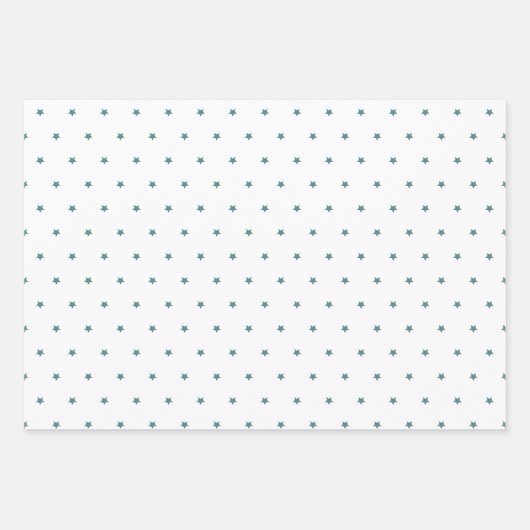 Star Pattern met Turquoise Inpakpapier Vel (Voorkant 2)