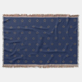 Star Pattern op Navy Blue Deken (Voorkant)