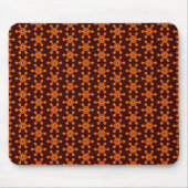 Star Pattern — Oranje op Dark Brown 330000 Muismat (Voorkant)