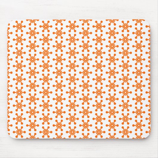 Star Pattern - Oranje op White Muismat (Voorkant)