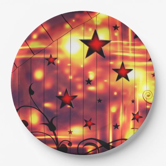 Star Pattern Papieren Bordje (Voorkant)