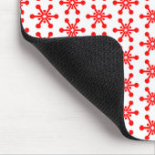 Star Pattern - Rood op wit Muismat (Hoek)