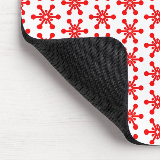 Star Pattern - Rood op wit Muismat (Hoek)