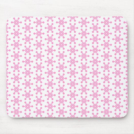 Star Pattern - Roze op White Muismat (Voorkant)