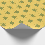 Star Pattern Trending Colors Gold Green Yellow Cadeaupapier (Hoek)