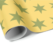 Star Pattern Trending Colors Gold Green Yellow Cadeaupapier (Rol Hoek)